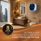 Crompton Amica Pro 25L | Free Installation | 5‑Star Storage Water Heater (Geyser) | Glassline Tank for Hard Water | 8 Bar High‑Rise Pressure | 5‑Level Safety | Rust‑Proof Body | 2kW Fast Heating