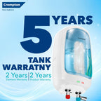 Crompton Arno Neo 3 Litre Instant Water Heater | 3 kW Heating Element | Food Grade SS Tank | 6 Bar Pressure Rated | Advanced 3-Level Safety | 5 Years Tank Warranty