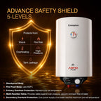 Crompton Arno Plus 10L 5‑Star Storage Water Heater | Anti‑Scale Technology for Hard Water up to 2000 ppm | 8 Bar High‑Rise Pressure | 5‑Level Safety | Free Installation & Pipes | 8 Year Tank warranty