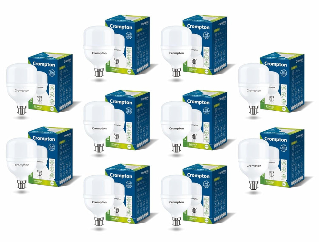 Crompton B22 LED Bulb - (Cool White, 50W), pack of 10