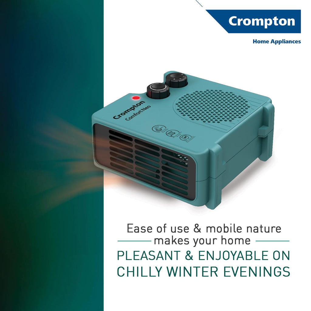 Crompton COMFORT NEO Room Heater, 2000W heat convector,Adjustable thermostast over heat protection shock proof body.