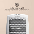 Crompton Comfy Plus 800 Watt Quartz Room Heater with 2 Heat Setting | Handle to carry | Neon Lamp indicator