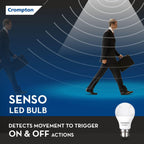 Crompton Dyna Ray 9W Motion Sensor LED Bulb B22 | Auto On/Off
