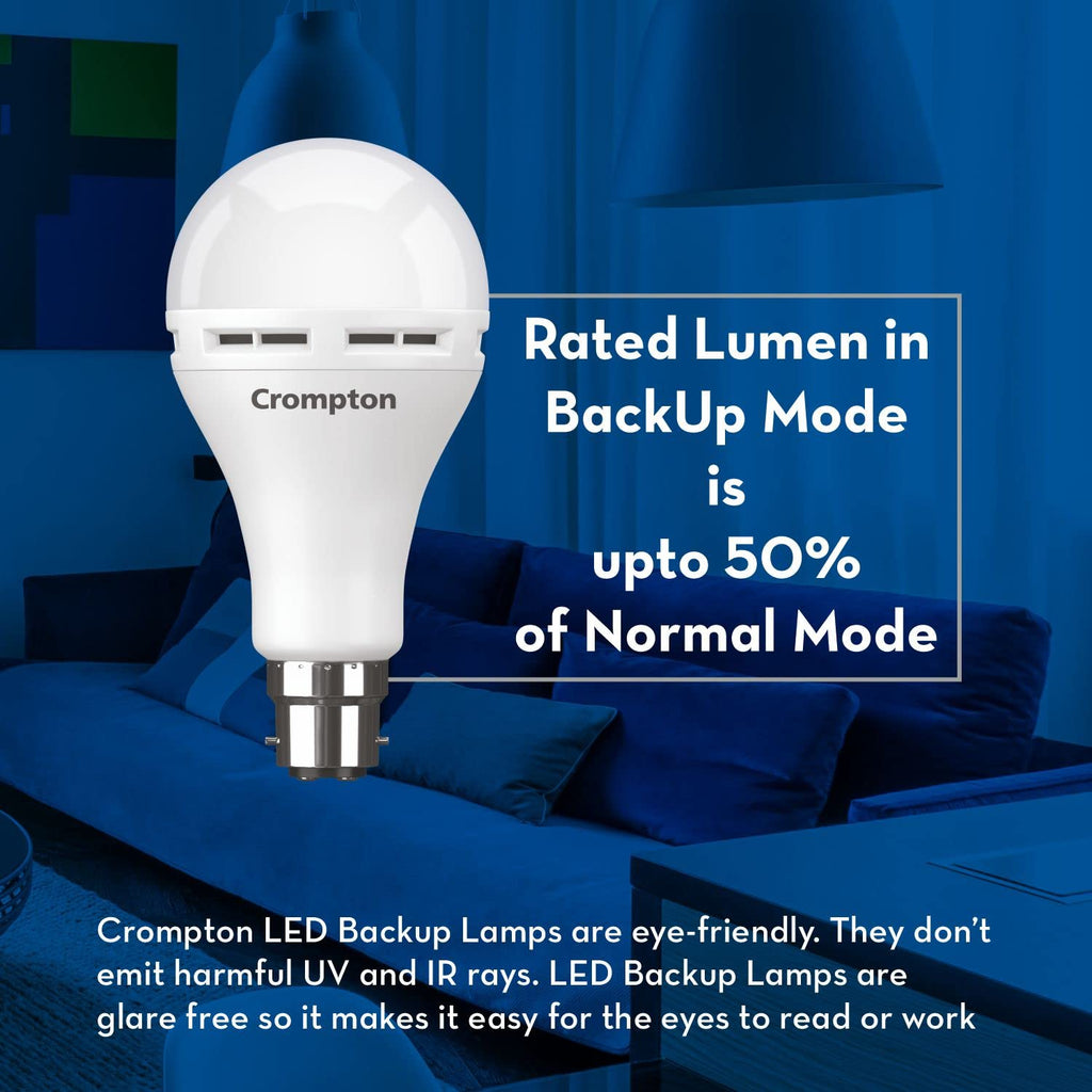 Crompton Emergency 12 W LED Bulb Base B22 Cool Day Light (Pack of 1)