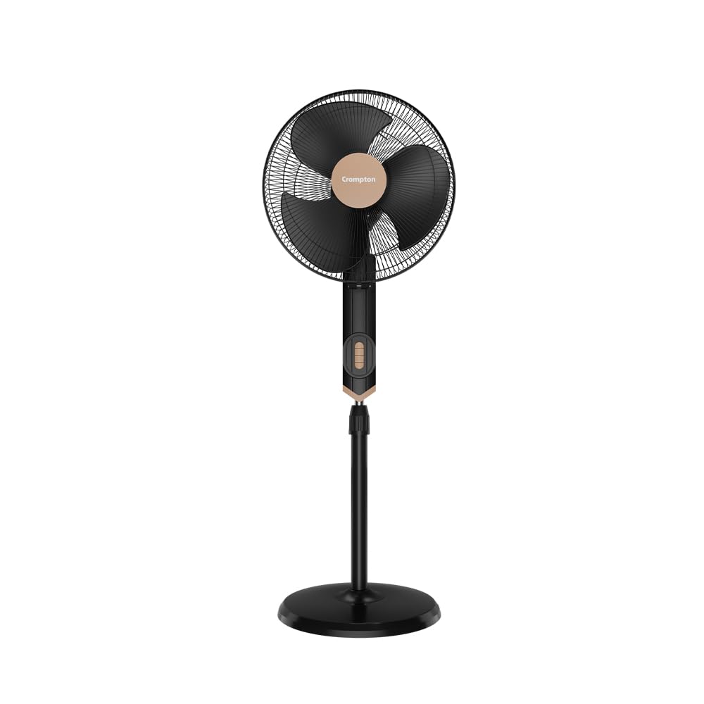 Crompton Highspeed Torpedo EX 400 mm Pedestal Fan | 2100 RPM | Easy Neck Tilt Mechanism | Superior Air Delivery | Smooth Oscillation | 2 Year Warranty | Black Bronze
