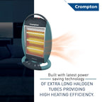 Crompton Insta Cozy 1200 Watt Halogen Room Heater with 3 Heat Settings(Grey Blue)