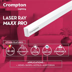 Crompton Laser Ray Maxx Pro 36W LED Batten | Energy Efficient Batten for Home | Cool Daylight | Pack of 6