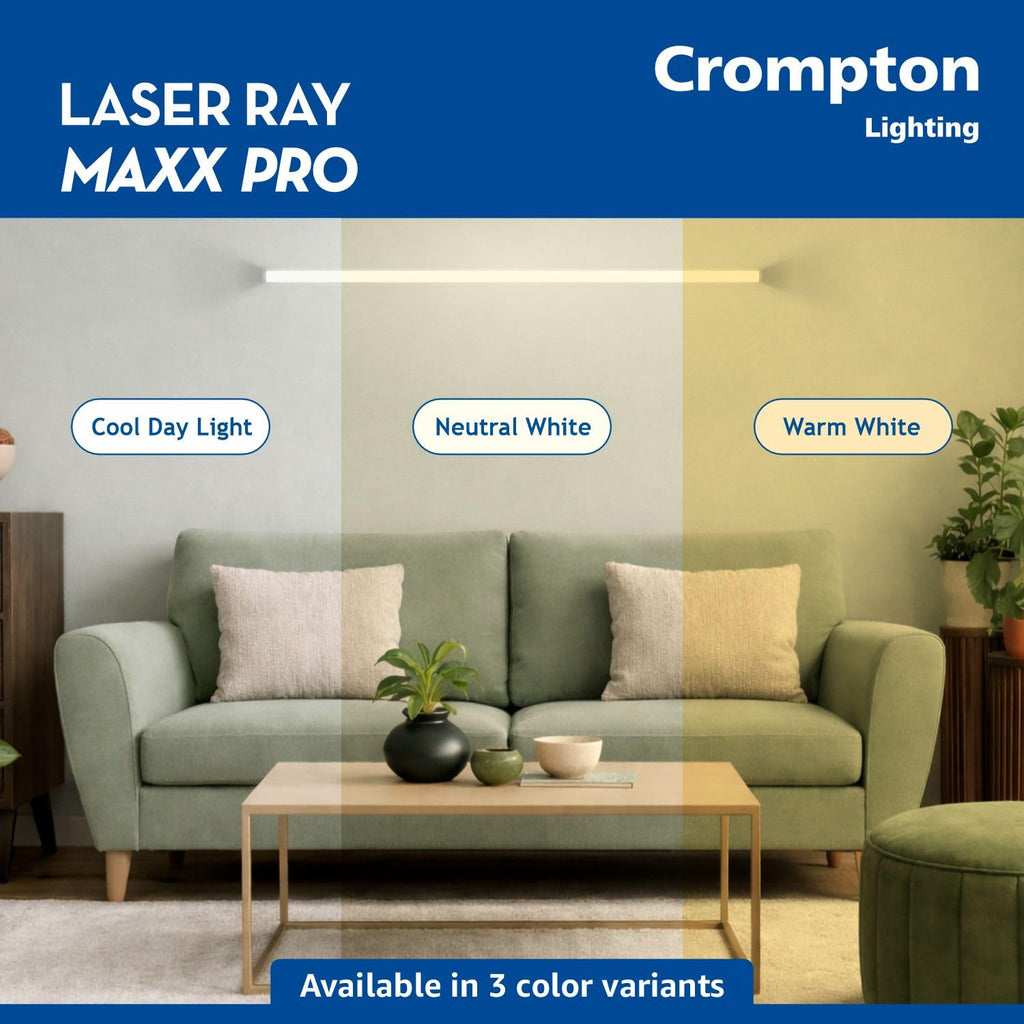 Crompton Laser Ray Maxx Pro 36W LED Batten | Energy Efficient Batten for Home | Cool Daylight | Pack of 6