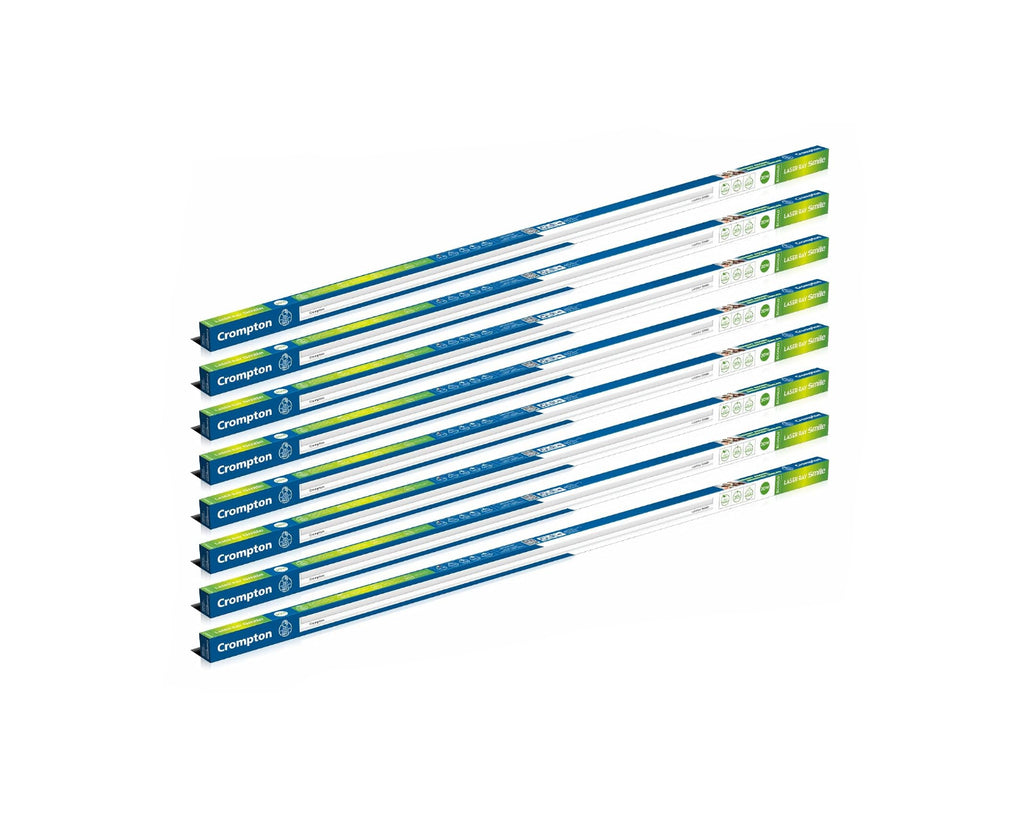 Crompton Laser Ray Smile 20W LED Batten | Energy Efficient Batten for Home | Cool Day Light (6500K) (Pack of 8)