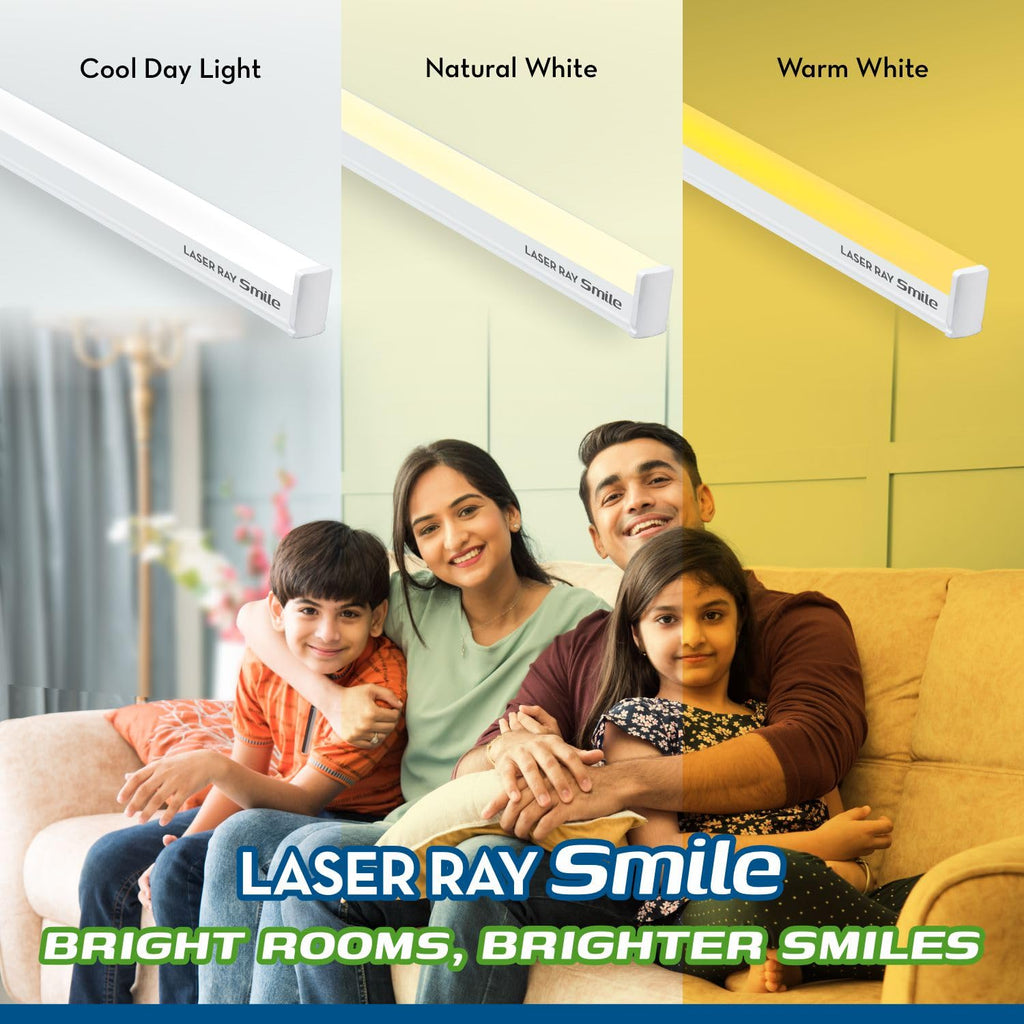 Crompton Laser Ray Smile 20W LED Batten | Energy Efficient Batten for Home | Cool Day Light (6500K) (Pack of 8)