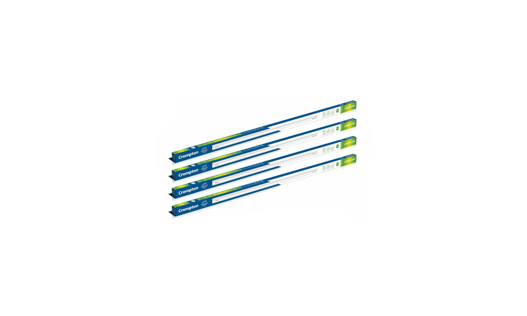 Crompton Laser Ray Smile 24W LED Batten |4 feet Slim Batten for Living Room & Bedroom | Energy Efficient Tubelight for Home | BIS Approved | Cool Day Light (6500K) (Pack of 4)