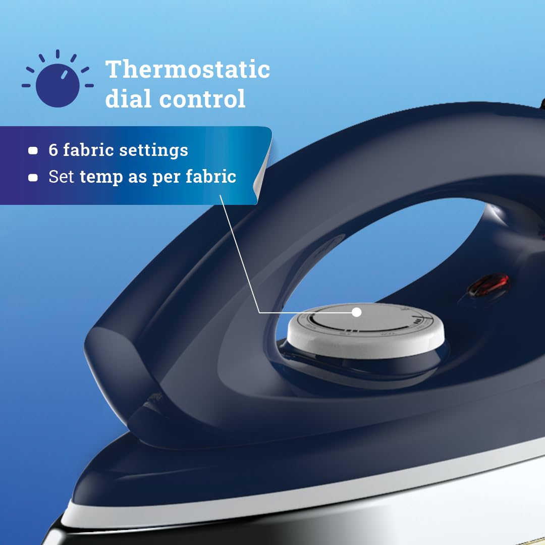 Crompton Rhino Plus 1250 Watt Blue Heavy weight Dry Iron