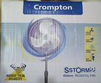 Crompton Storm 450 mm High Speed Pedestal Fan 1400RPM (Black)