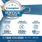 Crompton Wave Plus 400 mm Pedestal Fan | Adjustable Height | Smooth Oscillation | Superior Air Delivery | 2 Year Warranty | White