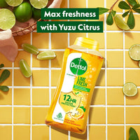 Dettol Lime Fresh Body Wash and Shower Gel for Women and Men, 250ml | Soap-Free Bodywash | 12h Odour Protection