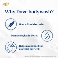 DOVE Nourishing Bodywash, 825ml, for Soft and Smooth Skin, with Triple Hydration Serum & Glycerine, Dermatologically Tested, Paraben-Free, Sulphate-Free