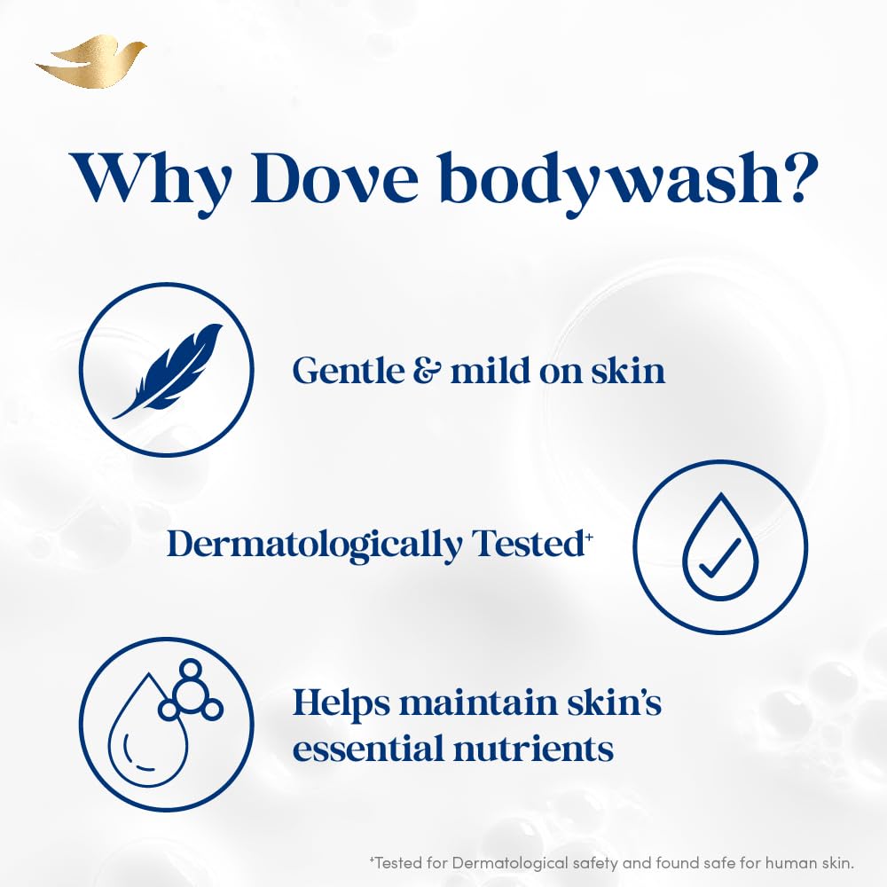 DOVE Nourishing Bodywash, 825ml, for Soft and Smooth Skin, with Triple Hydration Serum & Glycerine, Dermatologically Tested, Paraben-Free, Sulphate-Free