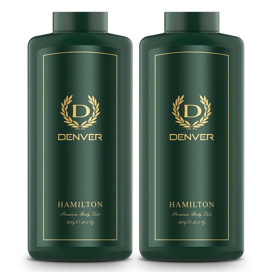 DENVER Hamilton Premium Body Talc - 300GM Each (Pack of 2)