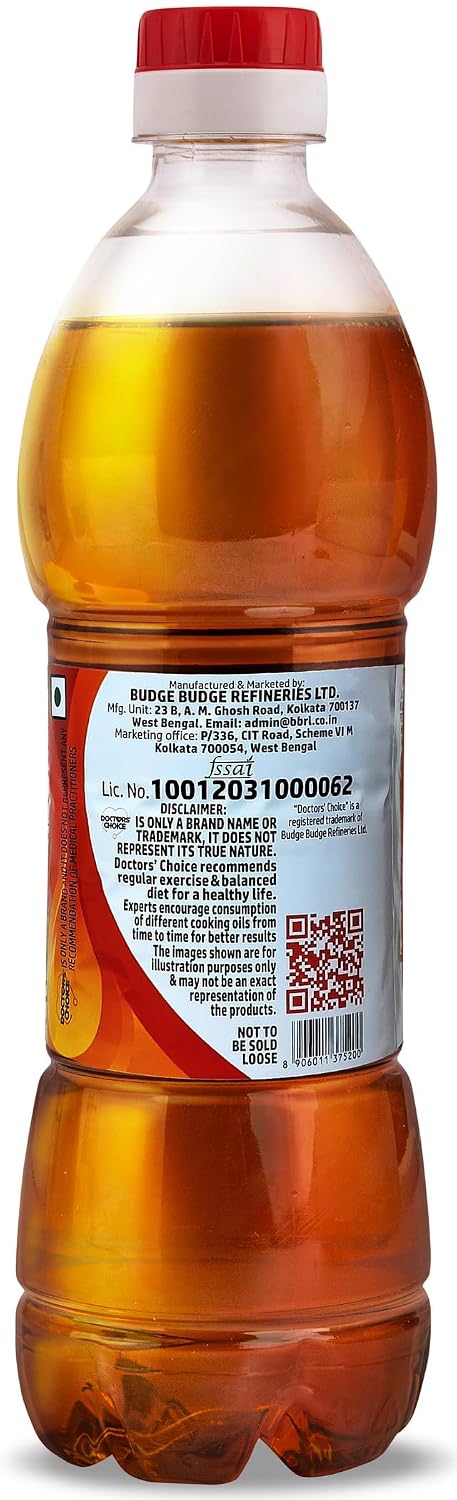 DOCTORS' CHOICE Kachi Ghani Mustard Oil Bottle 910 g