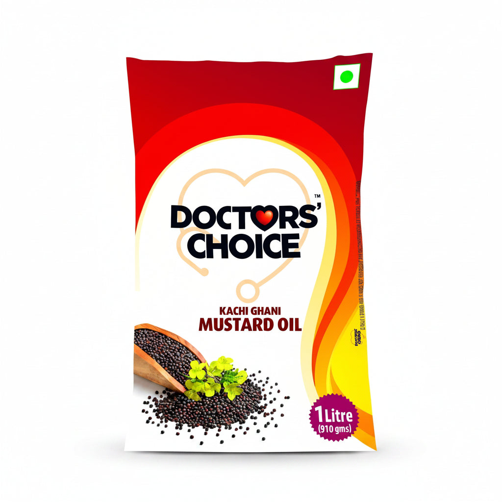 DOCTORS' CHOICE Kachi Ghani Mustard Oil Pouch 910 g