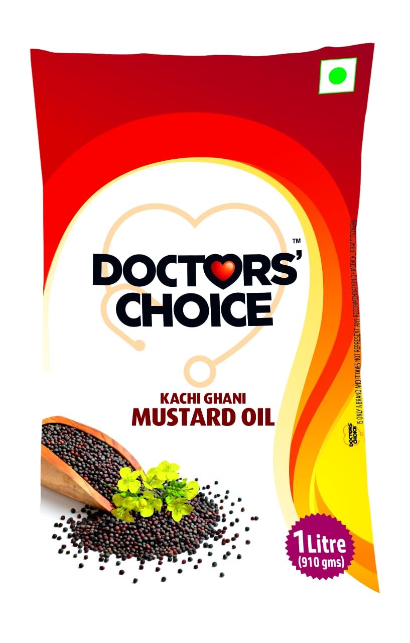 DOCTORS' CHOICE Kachi Ghani Mustard Oil Pouch 910 g
