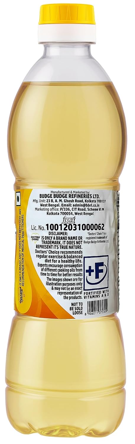 DOCTORS' CHOICE Refined Sunflower Oil Bottle 910 g