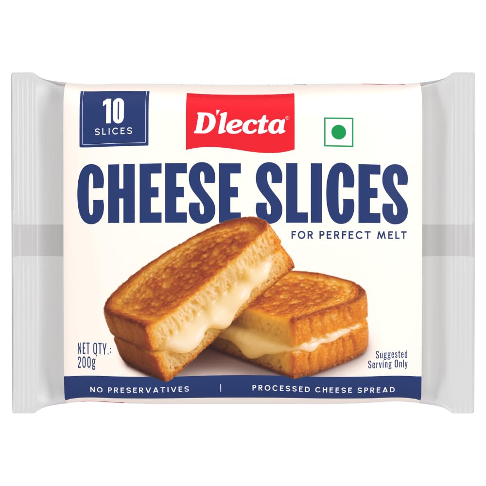 D'lecta Processed Cheese Slices 200g – 10 Slices