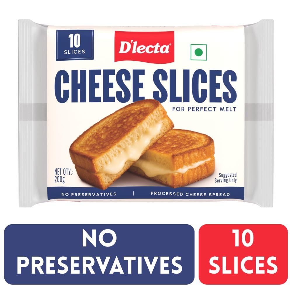 D'lecta Processed Cheese Slices 200g – 10 Slices