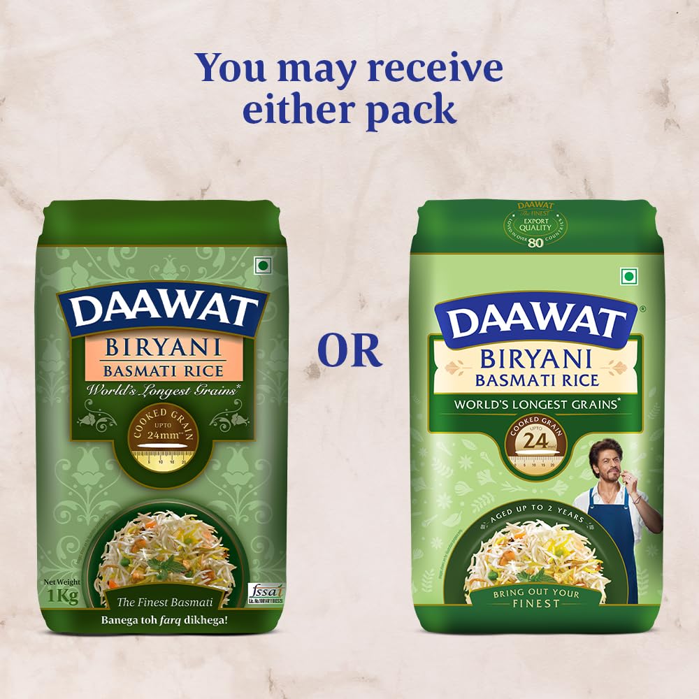 Daawat Biryani Basmati Rice 1 Kg.. (Pack of 3)