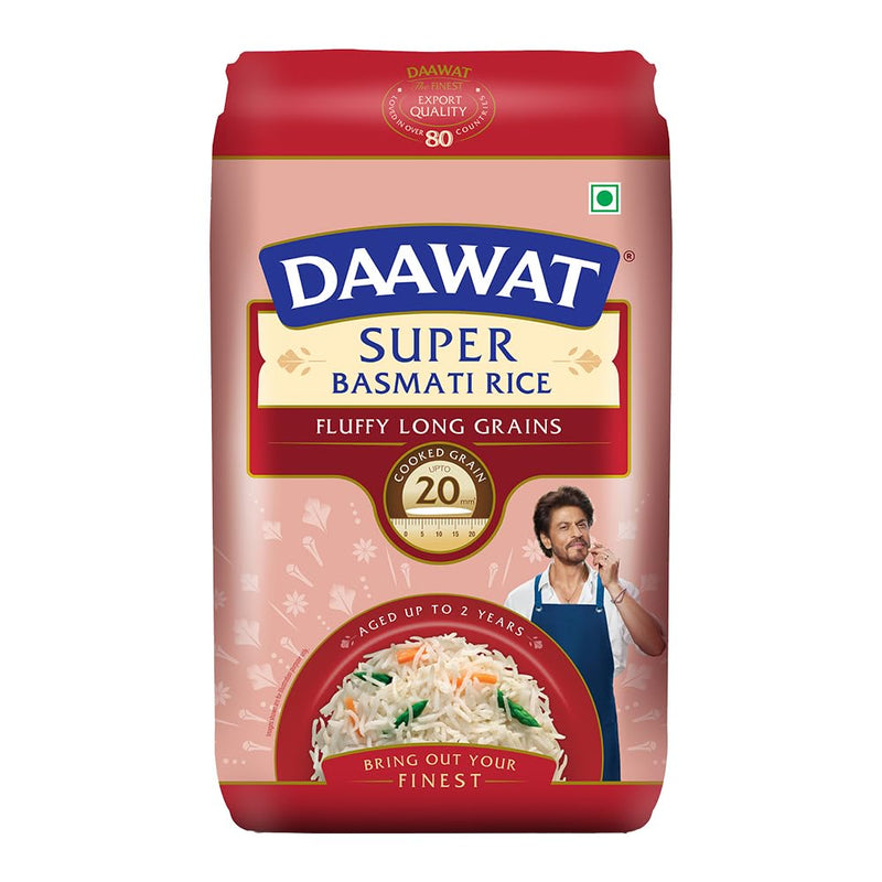 Daawat Super Basmati Rice 1Kg| Fluffy Long Grains