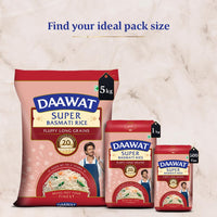 Daawat Super Basmati Rice 1Kg| Fluffy Long Grains