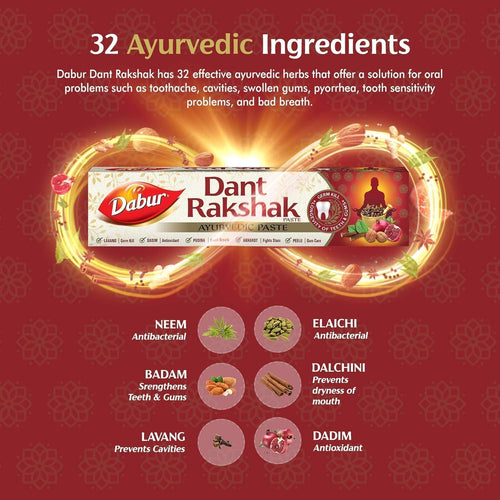 Dabur Dant Rakshak Ayurvedic Toothpaste - 700g (175g x 4)