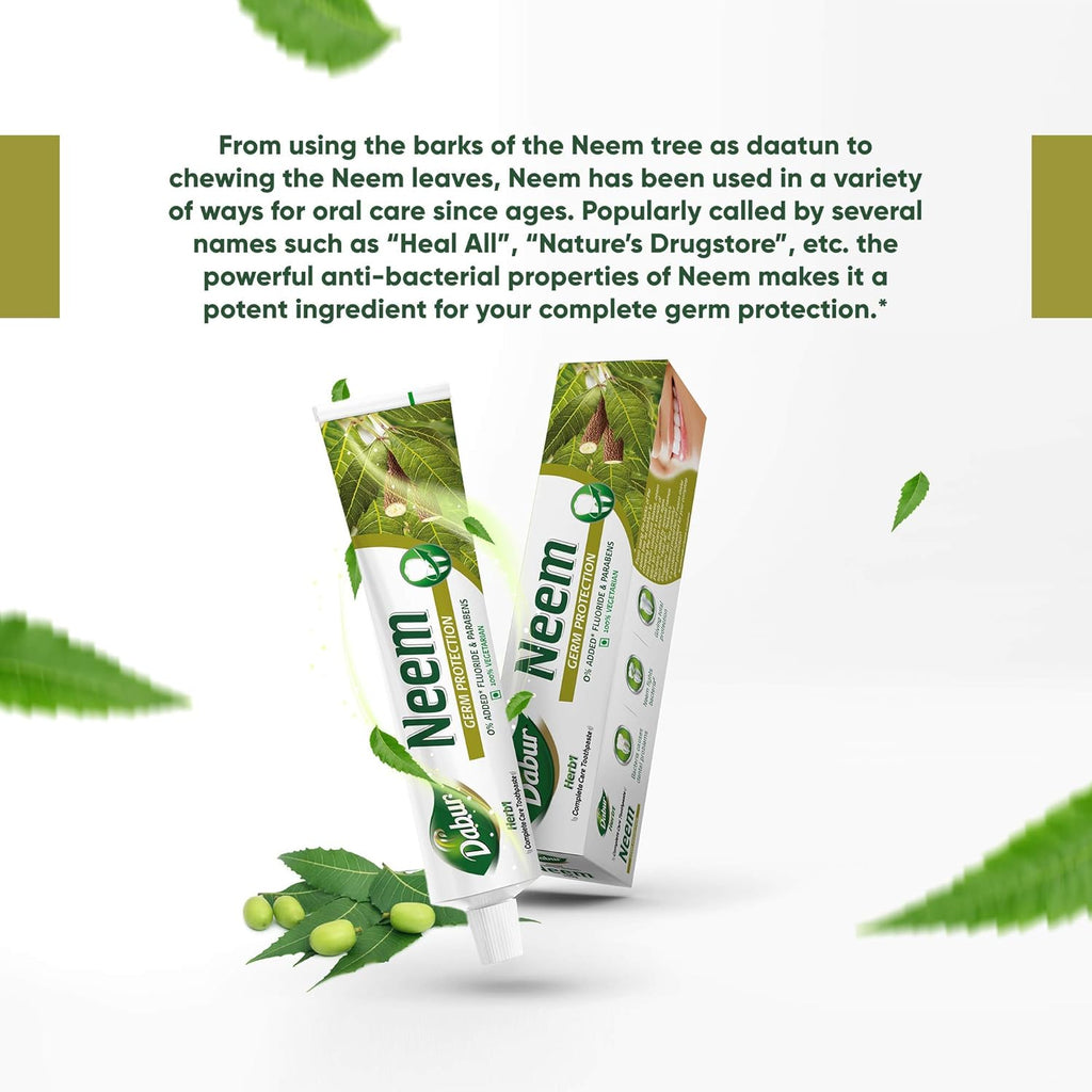 Dabur Herb'l Neem - Germ Protection Oral Care Toothpaste - 200 g