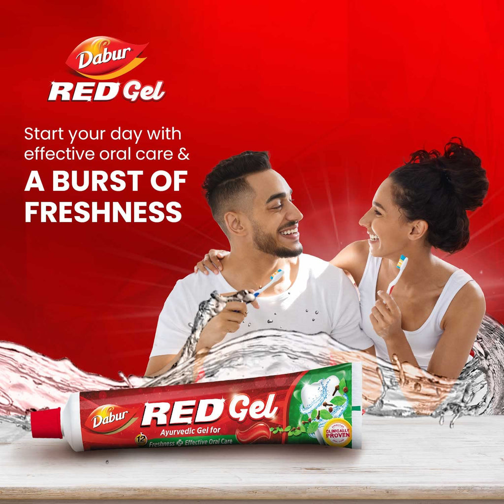 Dabur Red Gel Ayurvedic Toothpaste - 600g (150g x 4)