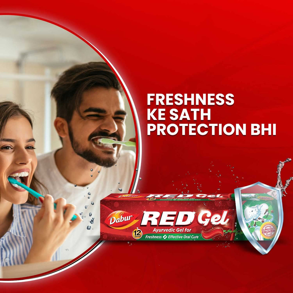 Dabur Red Gel Ayurvedic Toothpaste - 600g (150g x 4)