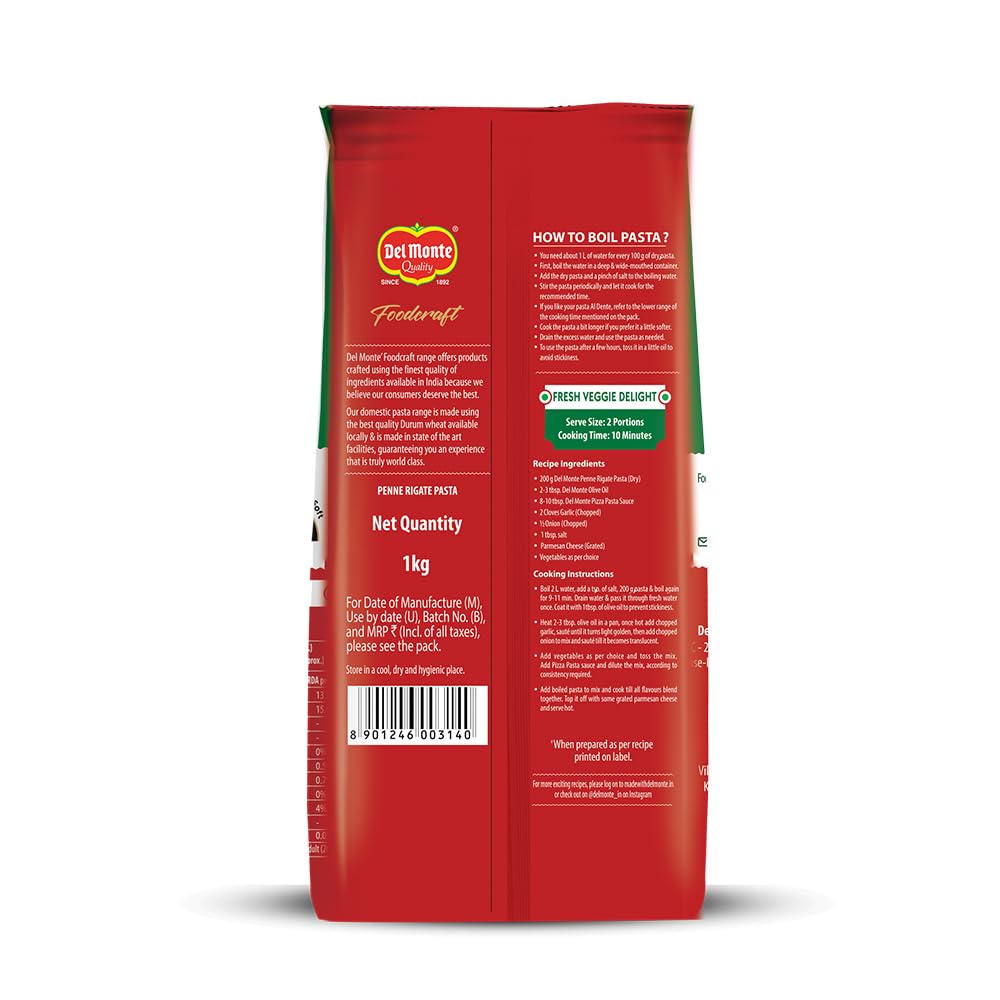 Del Monte Foodcraft Penne Pasta 1Kg