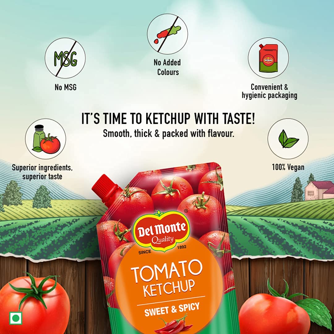 Del Monte Tomato Ketchup - Sweet and Spicy, 850 g