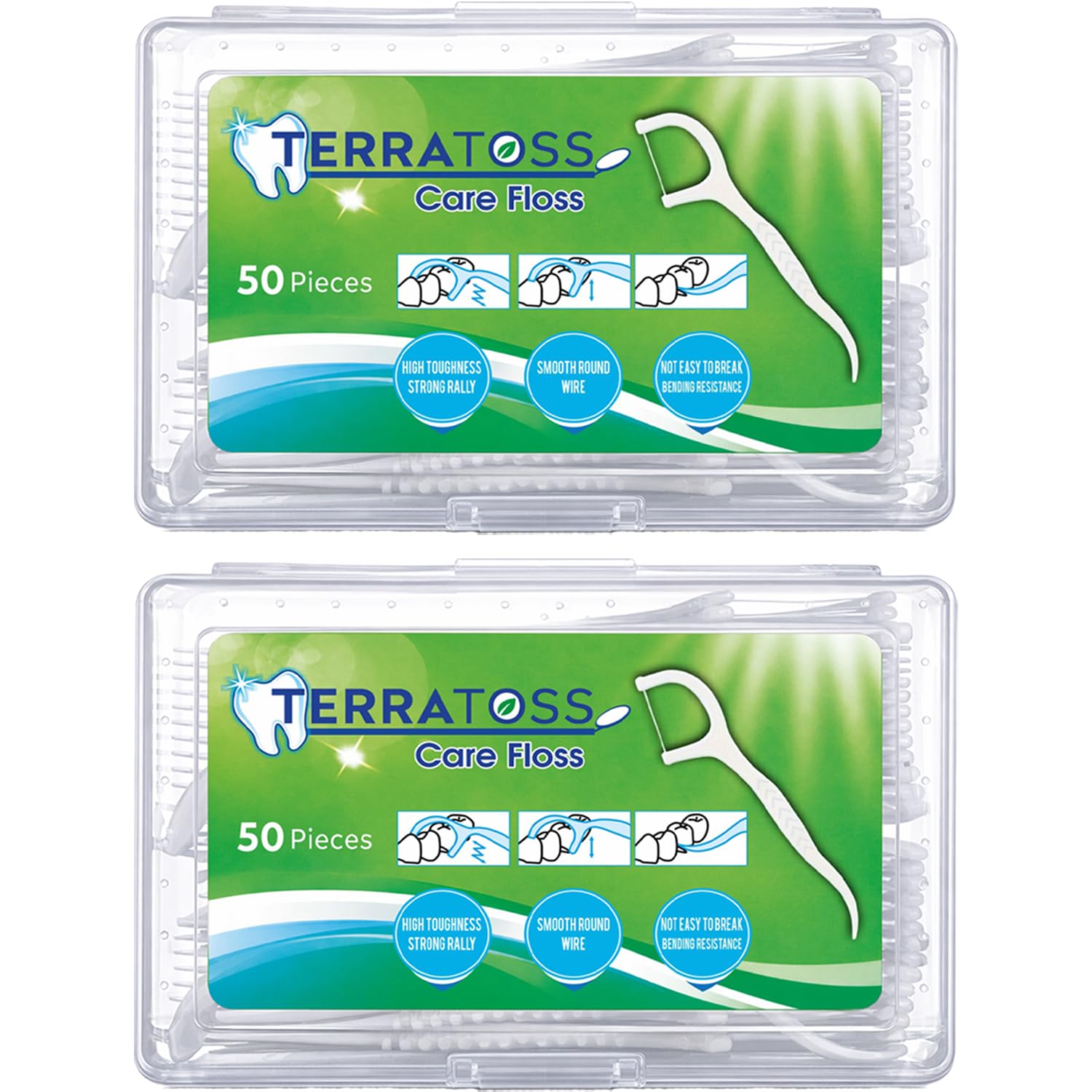 Dental Floss Picks [100 Pcs] 2 box of 50 pcs