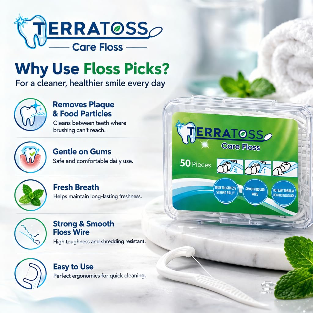 Dental Floss Picks [100 Pcs] 2 box of 50 pcs