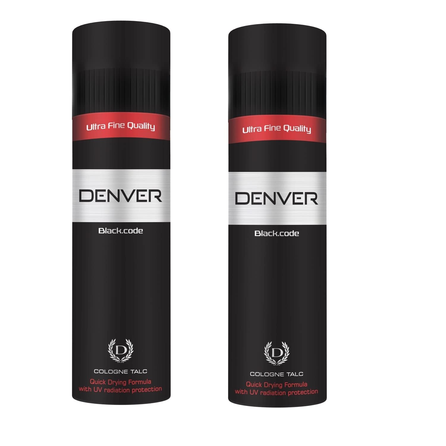 Denver Black Code Perfumed Talcum Powder For Man Pack Of 2X 300Gm