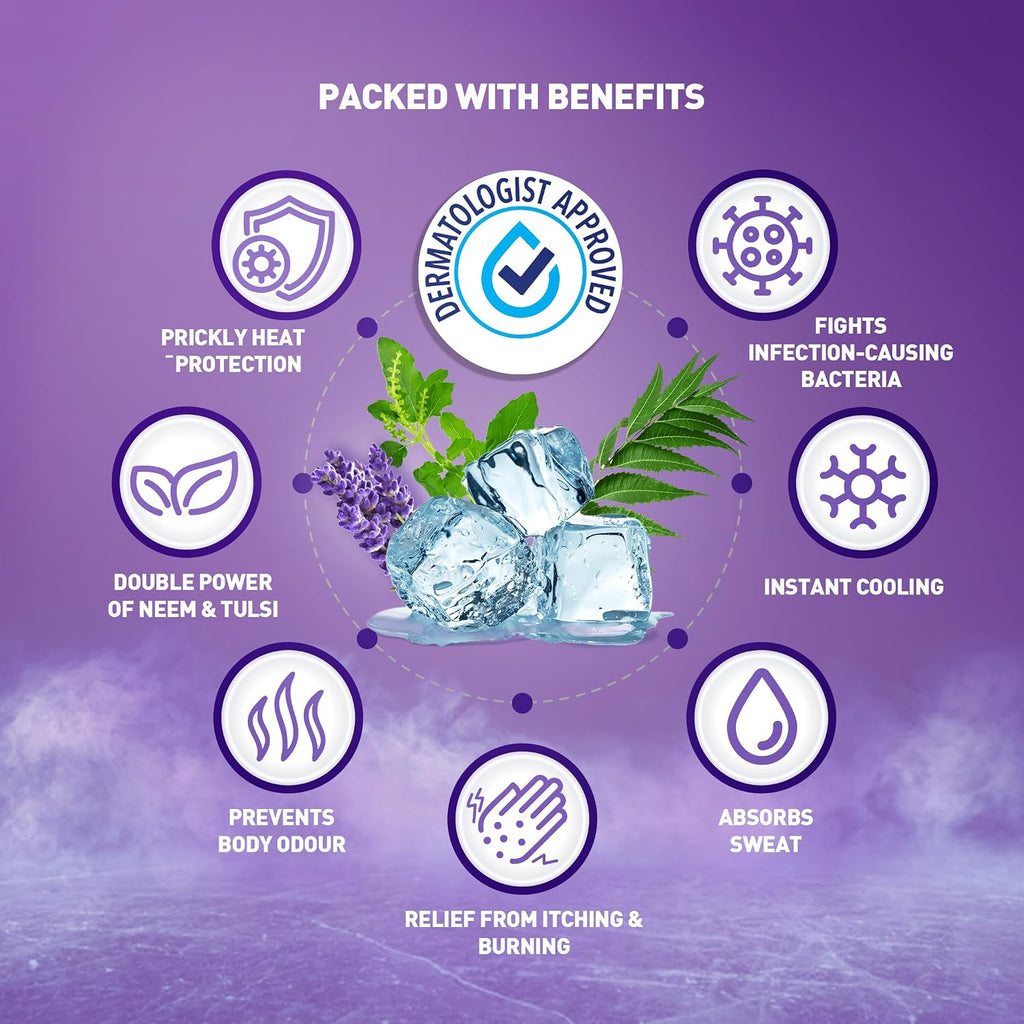Dermicool Unisex,Adults,Kids Prickly Heat Powder Soothing Lavender, 400G