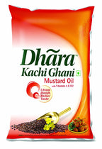 Dhara Kachi Ghani Mustard Oil  1 L Pouch