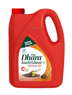 Dhara Kachi Ghani Mustard Oil  5 L Jar