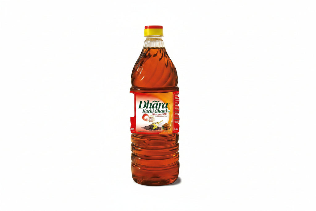 Dhara Kachi Ghani Mustard Oil Bottle, 1L