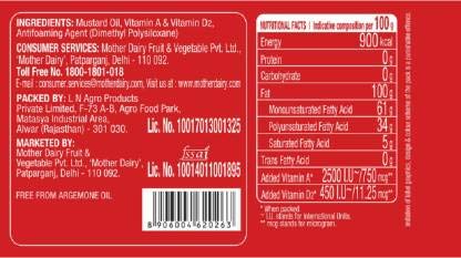 Dhara Kachi Ghani Mustard Oil Bottle, 1L