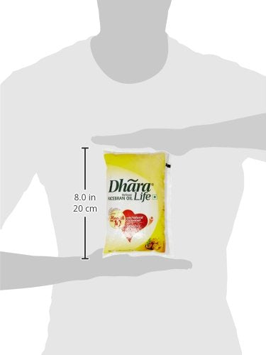 Dhara Life Refined Rice Bran Oil, 750gm/840gm/1ltr stocks (Weight May Very)