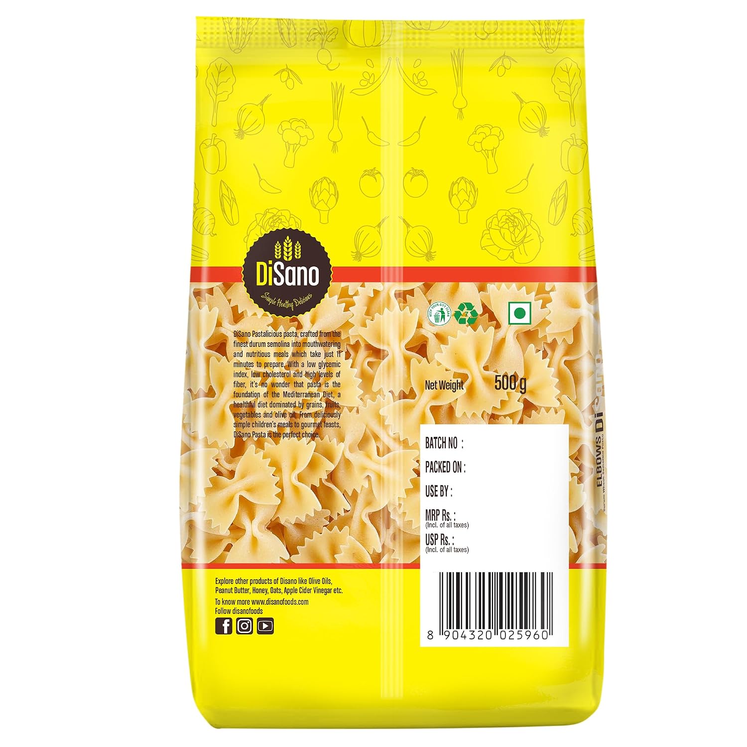 DiSano Farfalle Pasta 500g