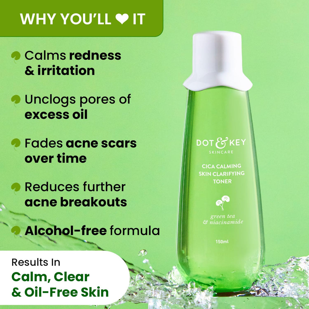 Dot & Key Cica Calming Skin Clarifying Toner with Green Tea & Niacinamide 150ml