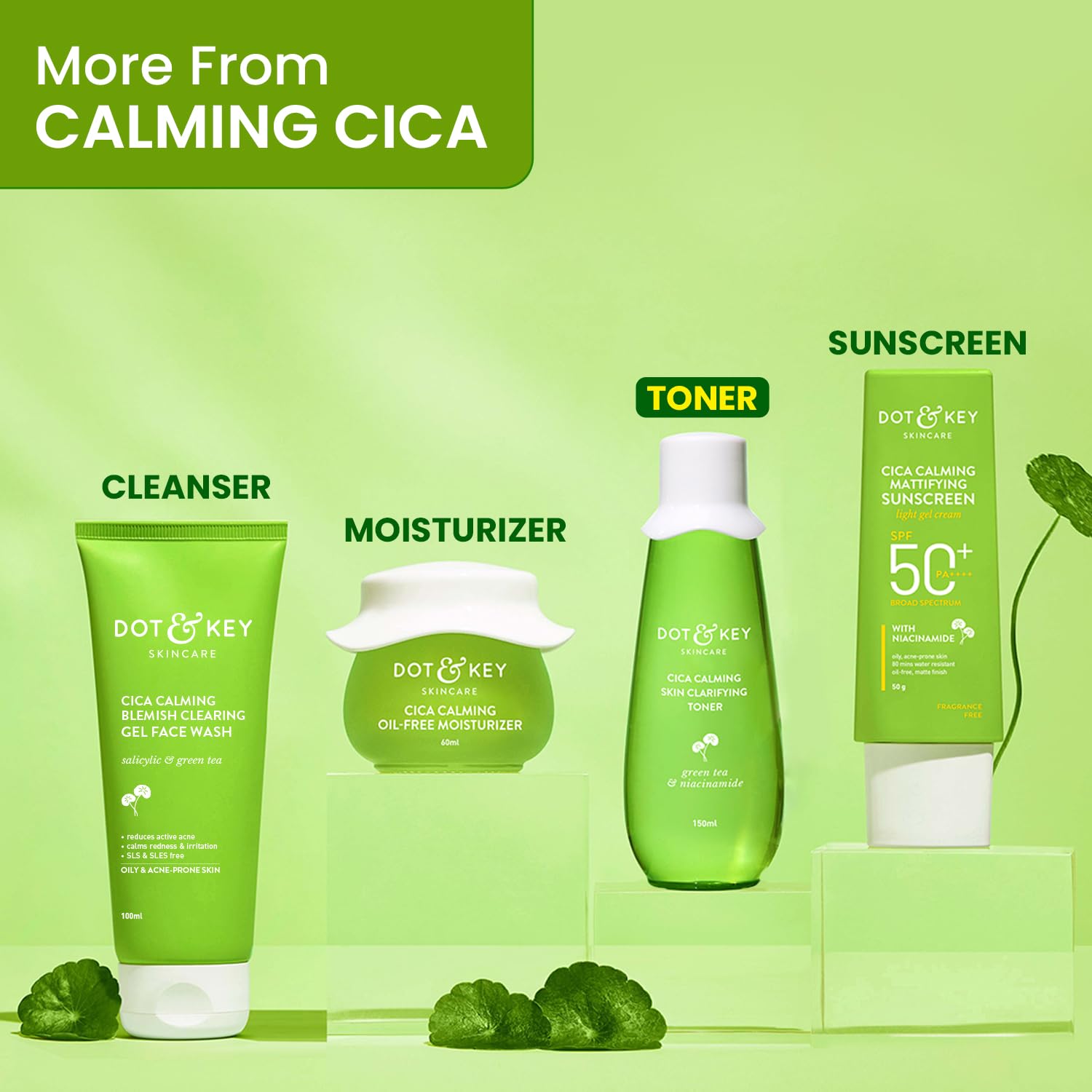 Dot & Key Cica Calming Skin Clarifying Toner with Green Tea & Niacinamide 150ml
