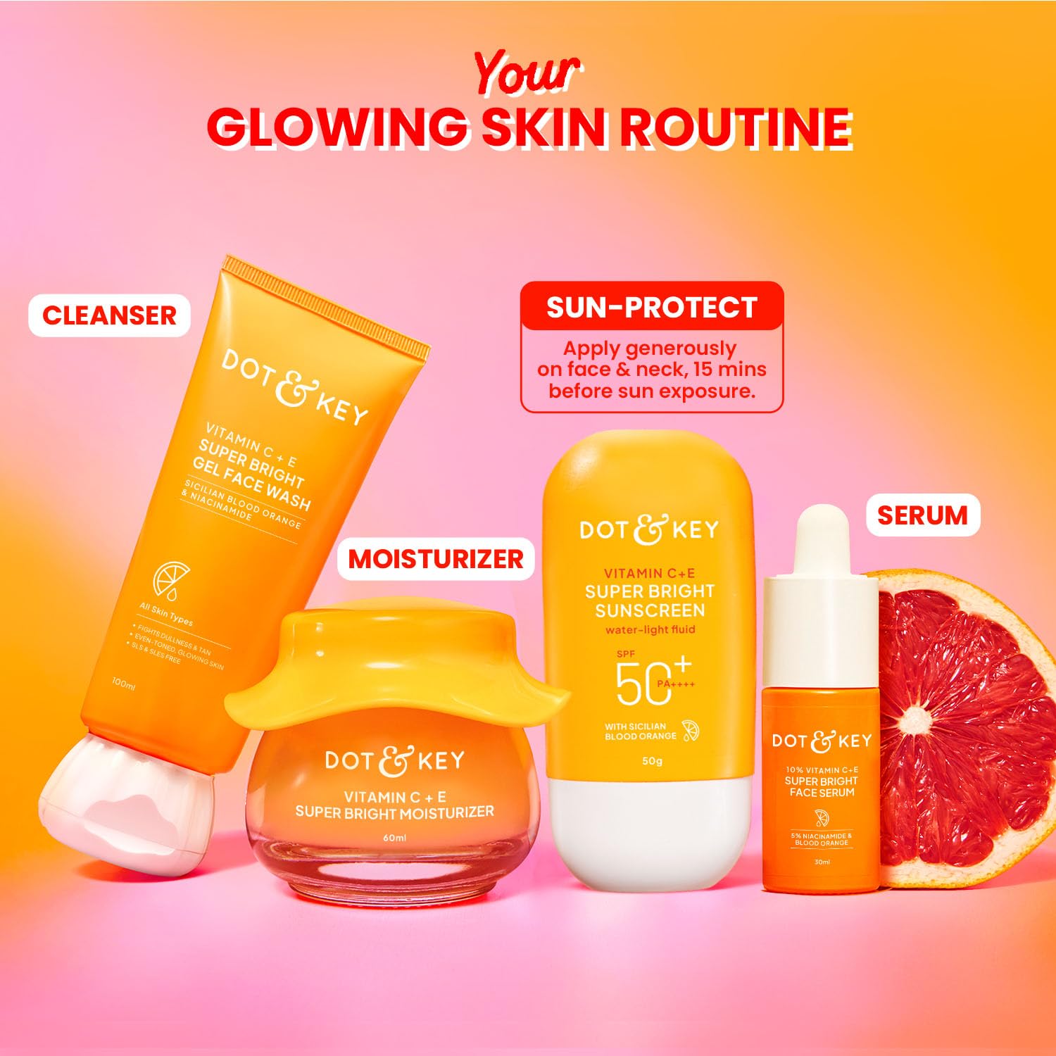 Dot & Key Vitamin C + E Super Bright Sunscreen In-Vivo Tested SPF 50+ PA++++